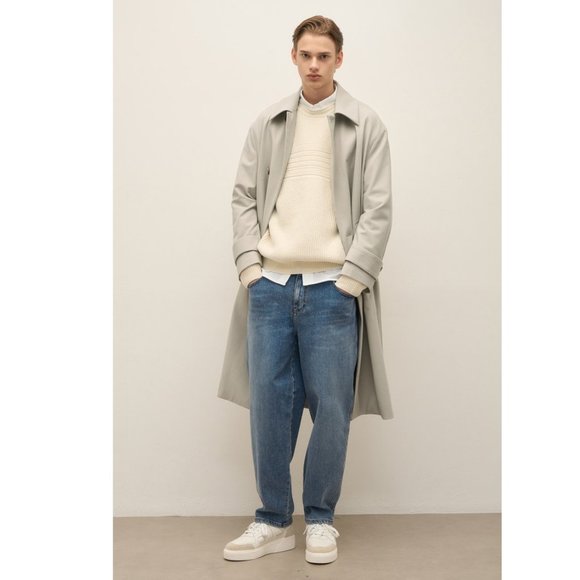 SYSTEM HOMME TRENCH COAT BACK SLIT TRENCH COAT - SIZE 100 JP / 44  EU / XL US - Picture 1 of 4